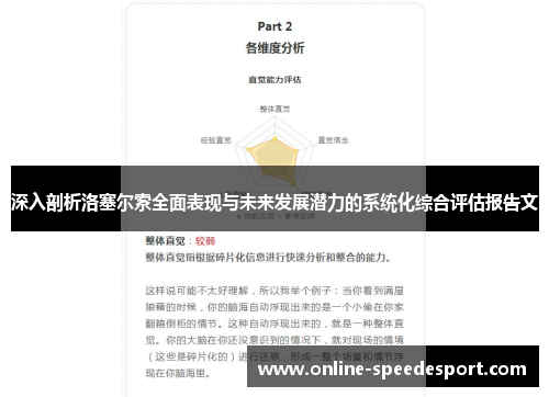 深入剖析洛塞尔索全面表现与未来发展潜力的系统化综合评估报告文